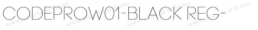 CodeProW01-Black Reg字体转换